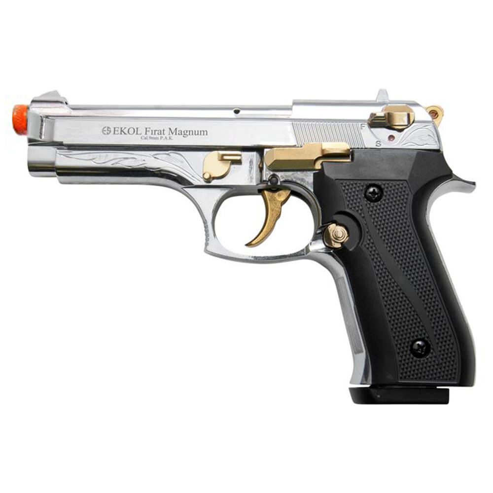 V92F Gold Engraved With Gold Fittings - Front Firing Blank Gun - Tophatter's Army Products & Self Defense Collectible Weapons - Tophatter Daily Deals